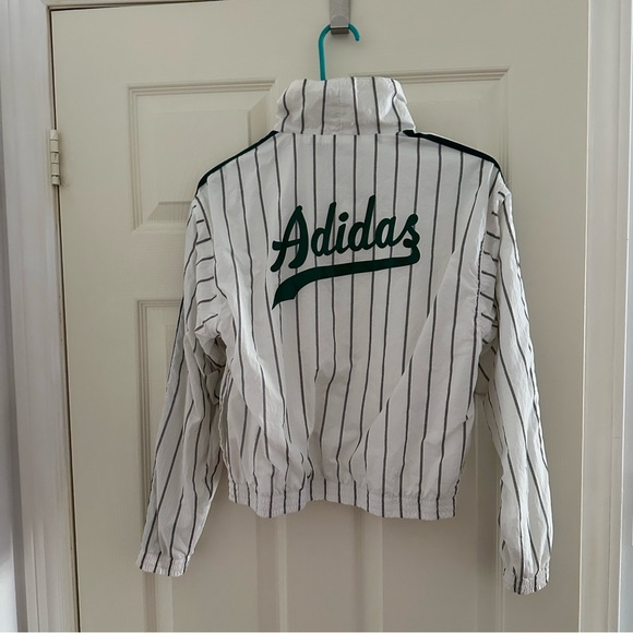 Adidas White and Black Striped Jacket - Picture 2 of 3